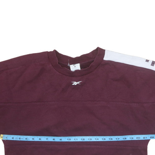 Reebok Women’s Burgundy Crew Neck Pullover Sweatshirt Medium