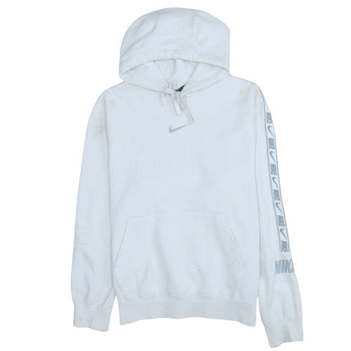 Nike Men's White Small Pullover Hoodie Classic Fit Logo Sportswear