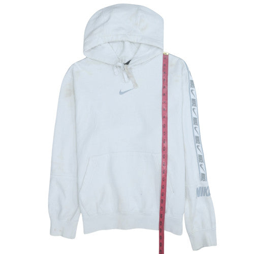Nike Men's White Small Pullover Hoodie Classic Fit Logo Sportswear