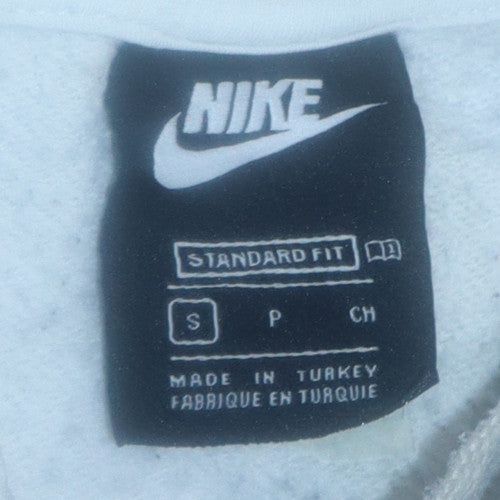 Nike Men's White Small Pullover Hoodie Classic Fit Logo Sportswear