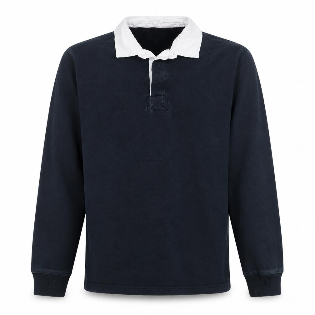 Marks and Spencer Men's Blue Collared Henley Sweatshirt XL