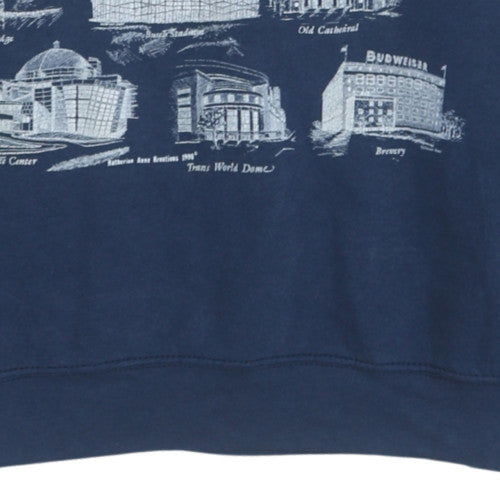 Fruit of the Loom Men’s Blue St. Louis Graphic Pullover Sweatshirt L