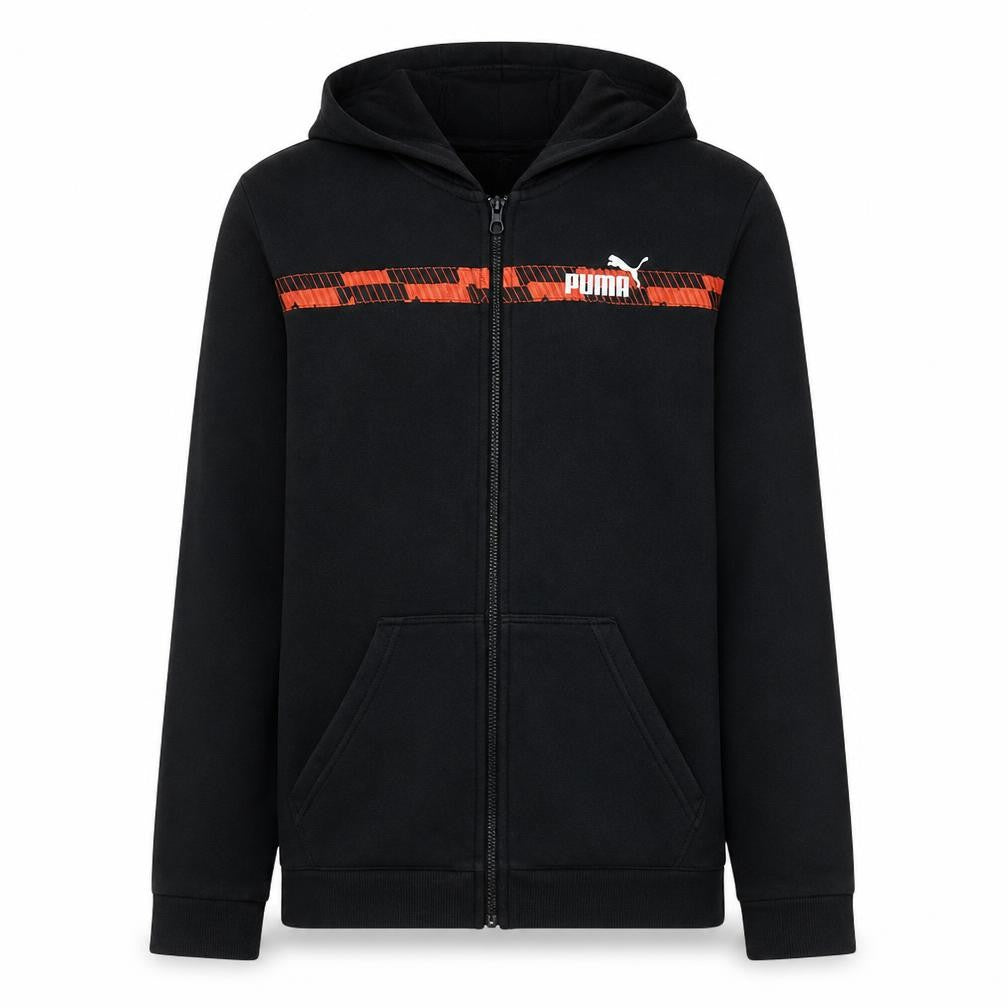 Puma Mens Black Full Zip Hoodie XL 16Y Logo Sportswear