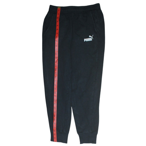 Puma Men's Black Jogger Sweatpants Size S Fleece Regular Fit