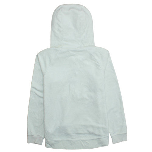 Nike Boys White Full Zip Fleece Hoodie XL Logo Print Casual Sweatshirt