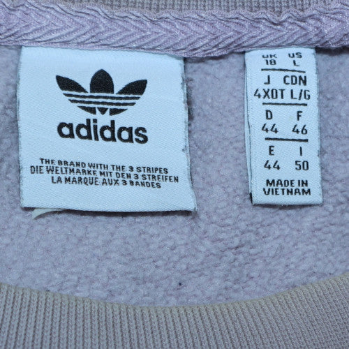 Adidas Women’s Black & Lilac Colourblock Crew Sweatshirt Size 18