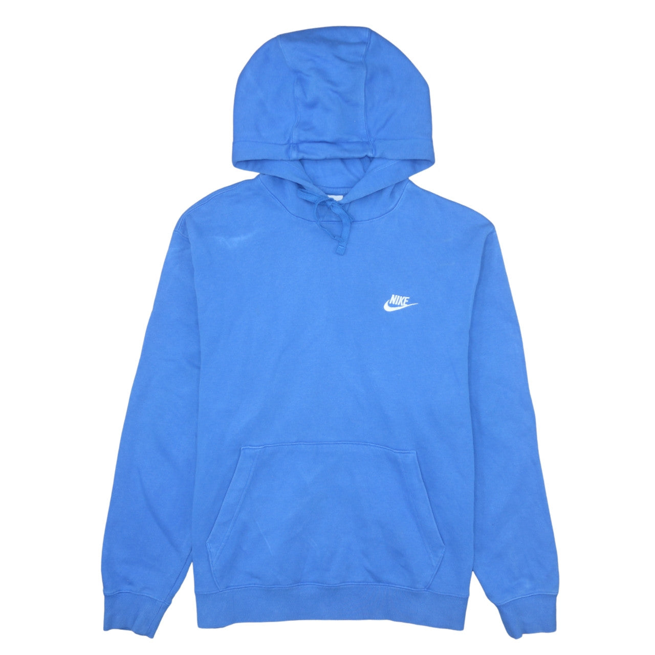 Nike Womens Blue Pullover Hoodie Size L Cotton Blend Casual