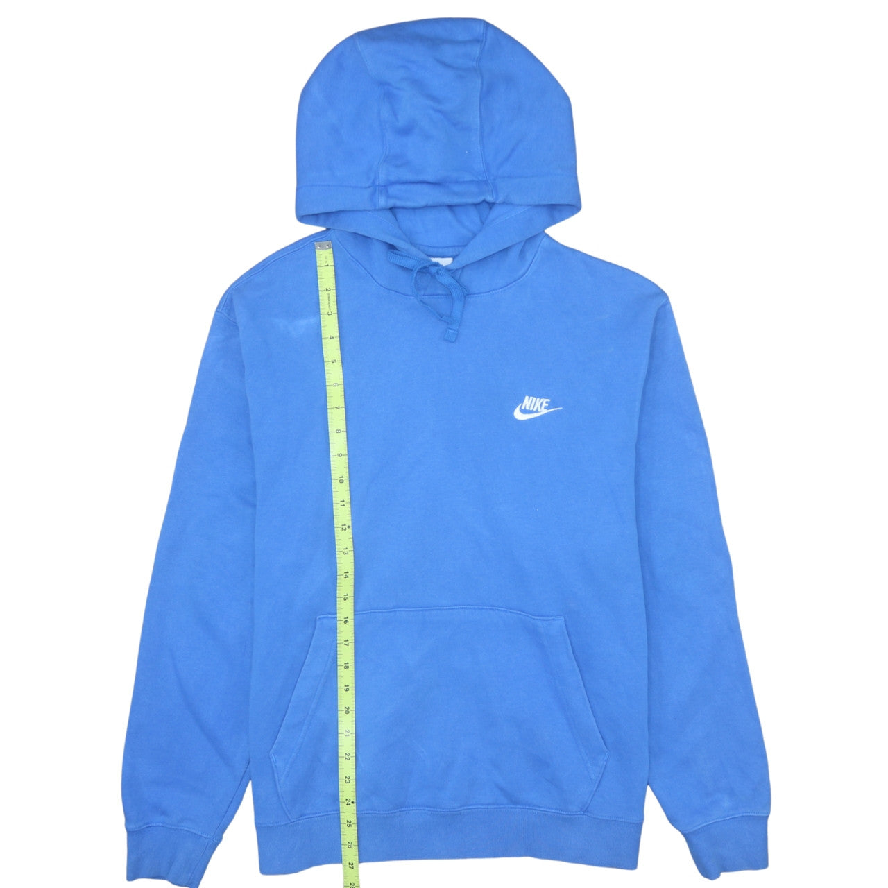 Nike Womens Blue Pullover Hoodie Size L Cotton Blend Casual