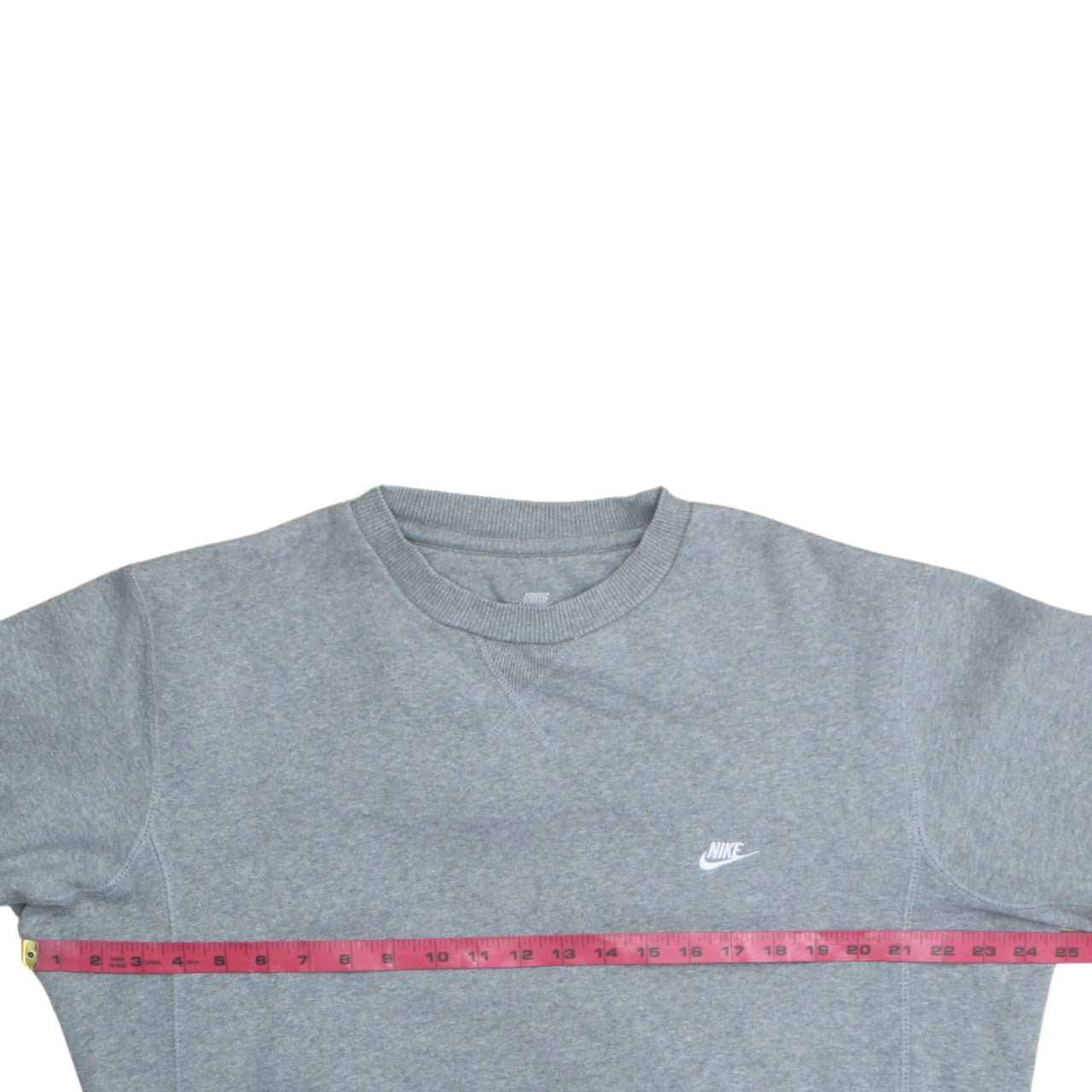 Nike Men Grey Crew Neck Pullover Sweatshirt M Regular Fit