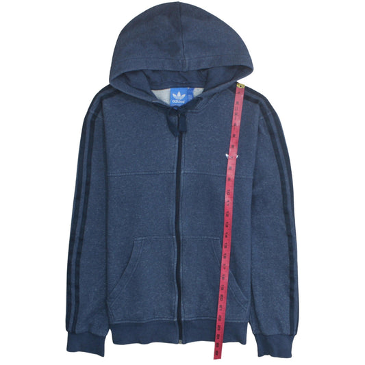 Adidas Men's Blue Full Zip Hoodie Size M Sportswear Fleece