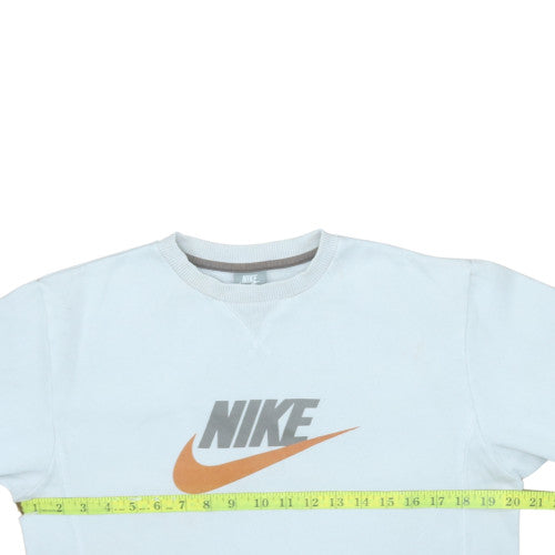 Nike Boys Light Blue Crew Neck Fleece Sweatshirt L 12-13 Years