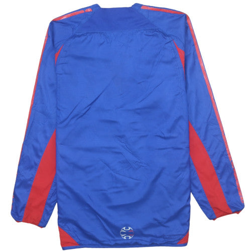 Adidas Mens Blue Red Pullover Sweatshirt S Crew Neck Long Sleeve Sports Top