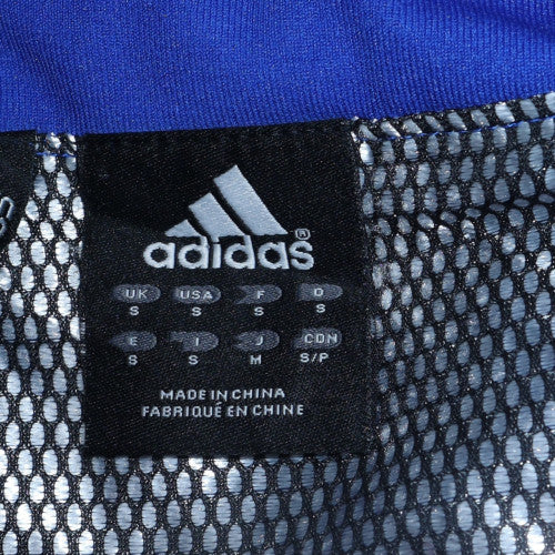 Adidas Mens Blue Red Pullover Sweatshirt S Crew Neck Long Sleeve Sports Top