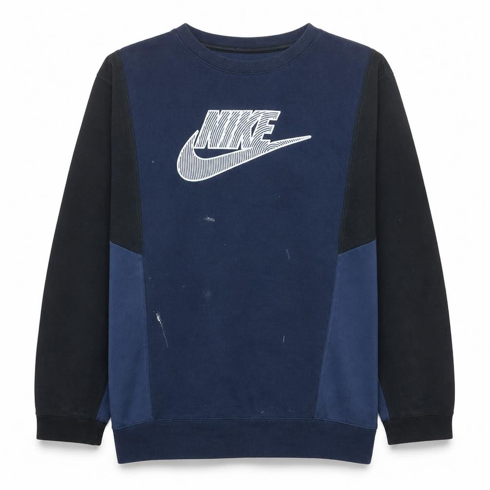 Nike Men's Blue Logo Crew Neck Pullover Sweatshirt Size L