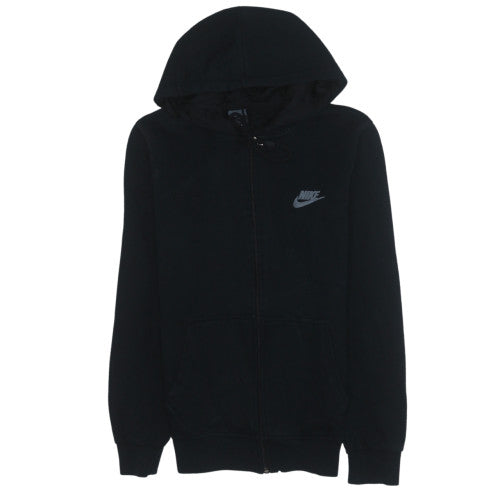 Nike Men's Black Full Zip Hoodie Size M Fleece Sweatshirt