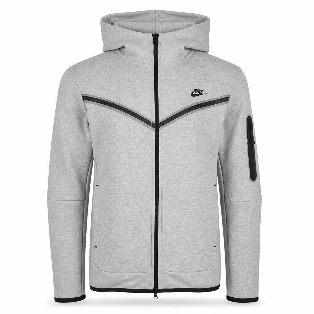 Nike Men's Grey Full Zip Hoodie Size S Lightweight Jersey