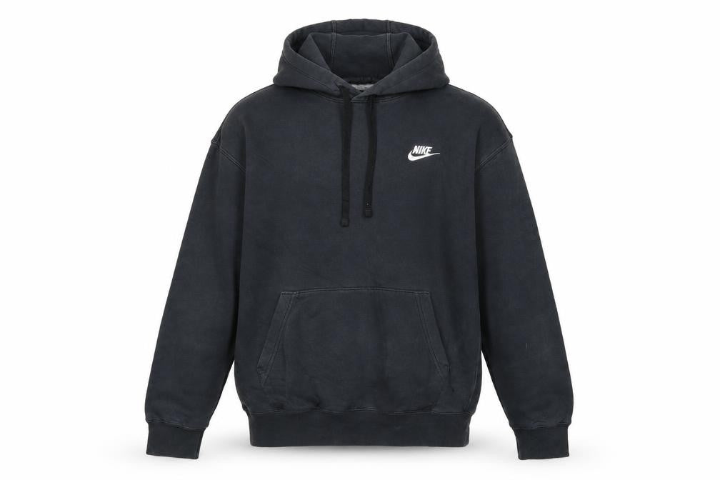 Nike Men's Black Hoodie M Pullover Cotton Blend Logo Sporty