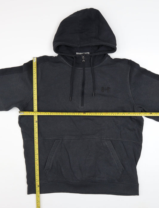 Under Armour Men's Black L 1/4 Zip Pullover Hoodie