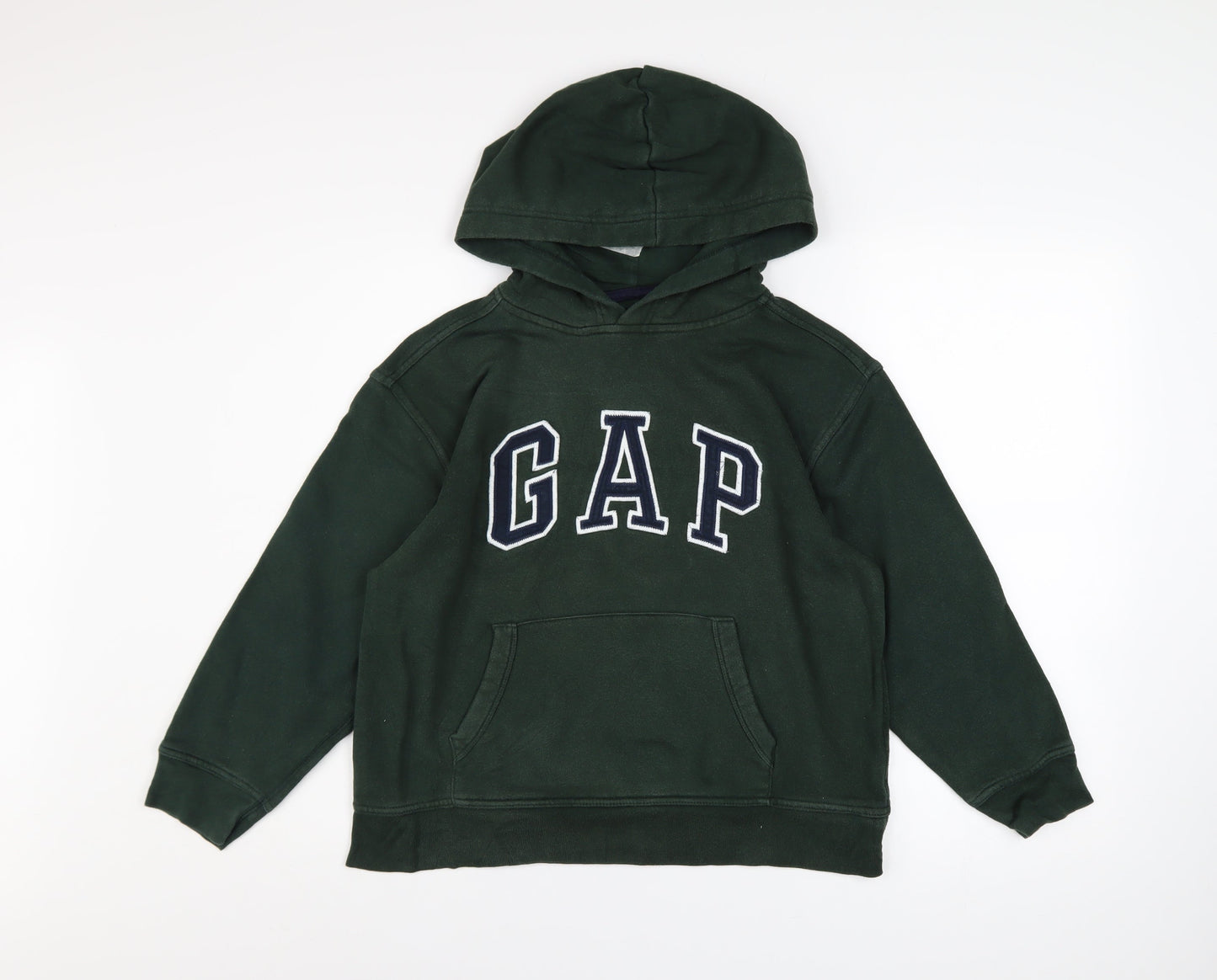 GAP Boys Green Logo Pullover Fleece Hoodie Size M