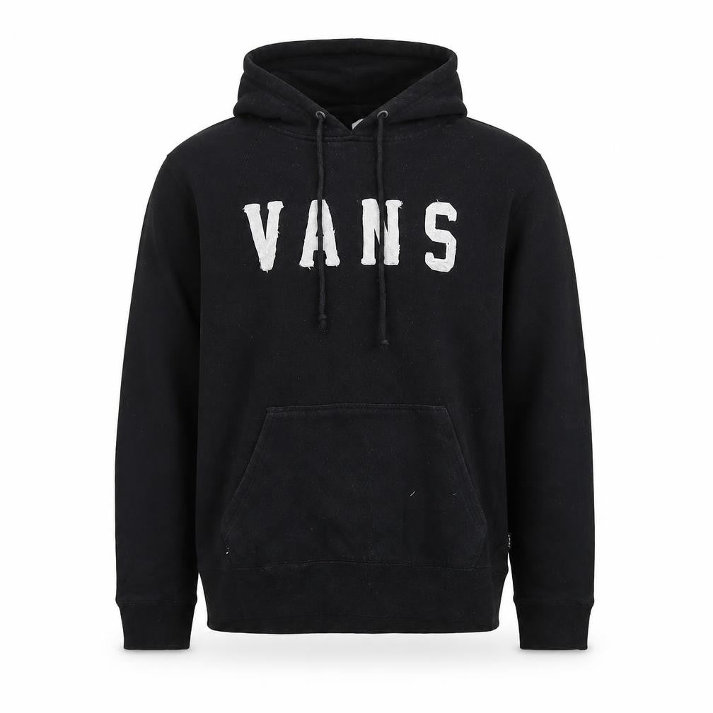 Vans Mens Black Pullover Hoodie Small Fleece Logo Skate Streetwear