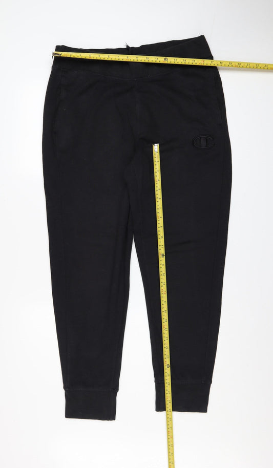 Champion Men's Black Fleece Jogger Trousers Size L