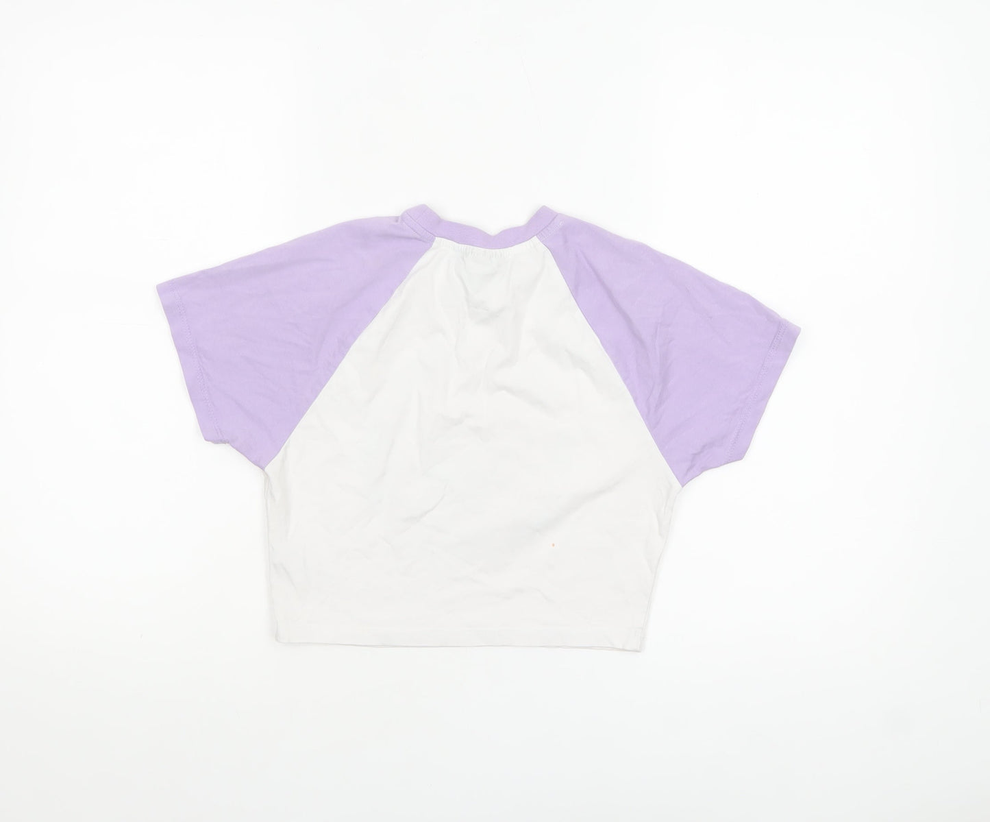 Reclaimed Vintage Women's Multicoloured Cropped T-Shirt Size 8