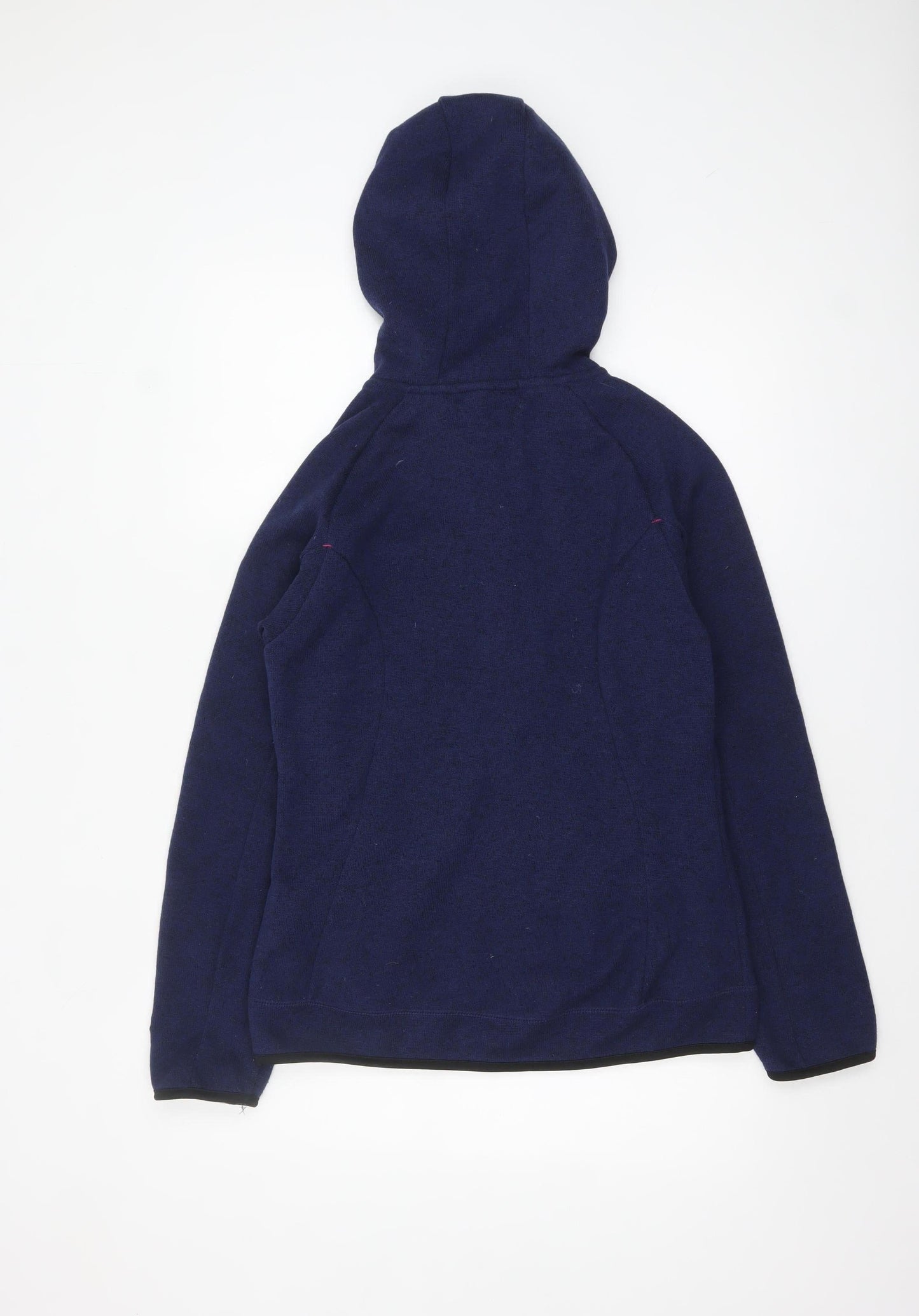 Geographical Norway Women's Blue Full Zip Hooded Fleece Jacket UK 12