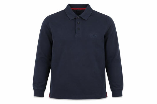 Cotton Traders Men's Blue Long Sleeve Polo Shirt Size S 100% Cotton