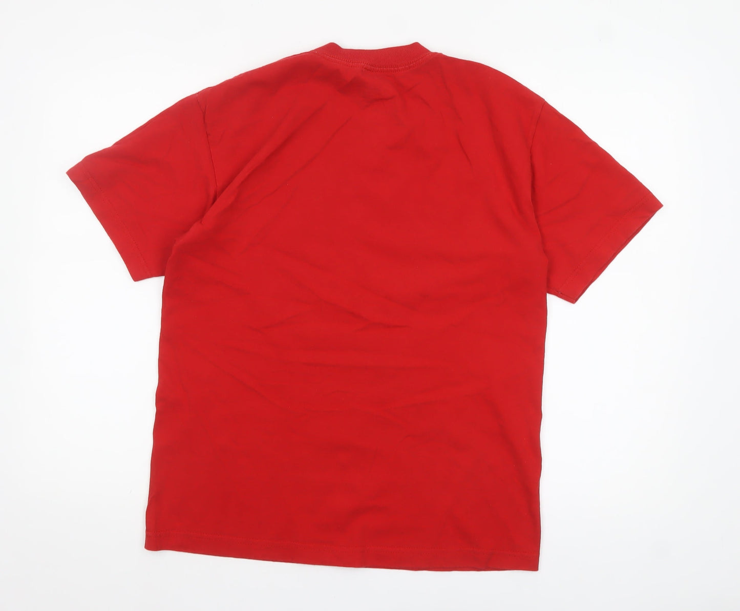Nike Men's Red Loose Fit Graphic T-Shirt M Crew Neck Cotton