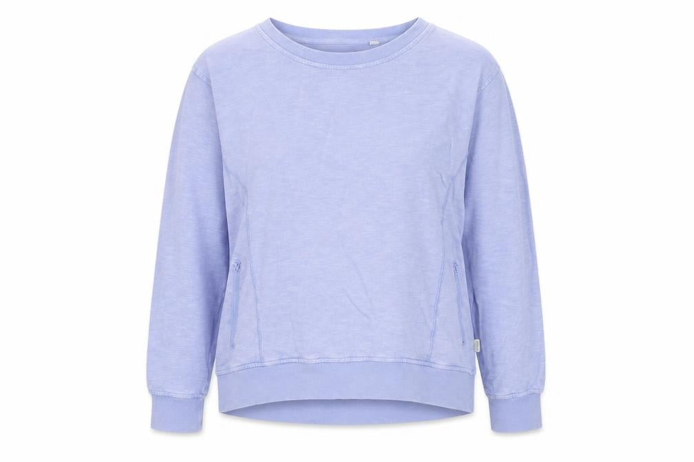 Orvis Women Light Blue Cotton Pullover Sweatshirt Size L
