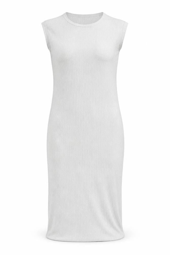 Marks and Spencer Women Silver Size 10 Sleeveless Bodycon Midi Dress
