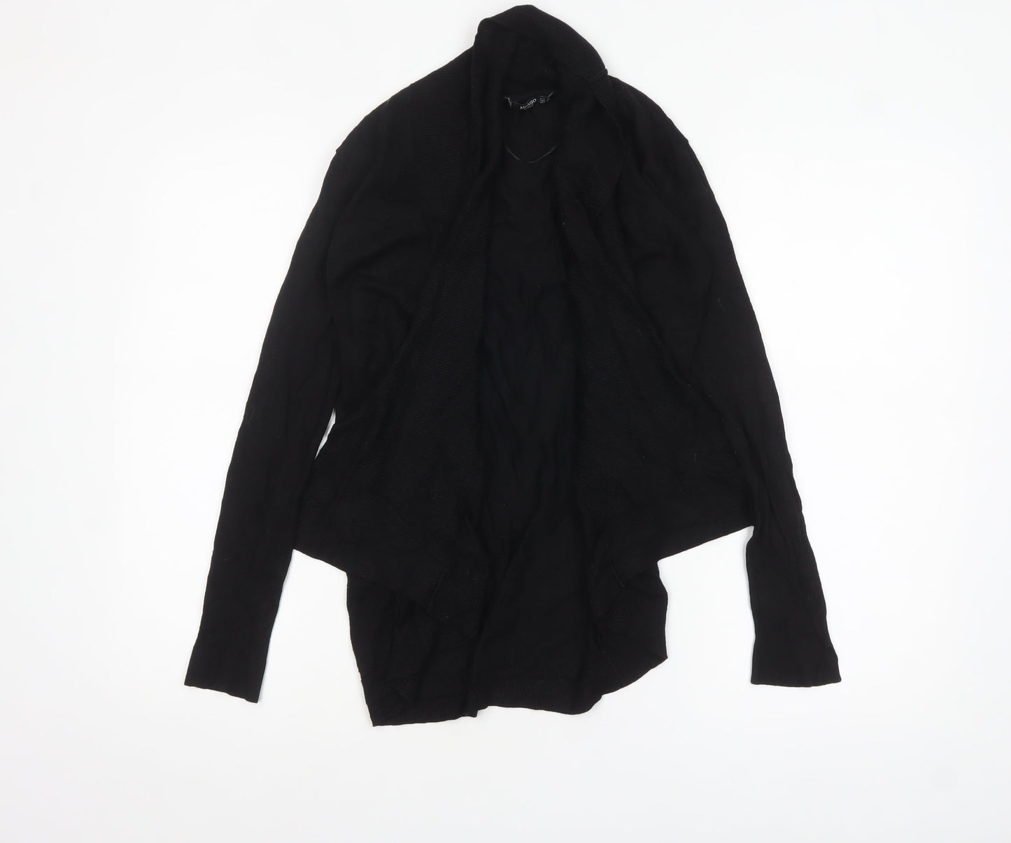 Mango Women's Black Knit Open Cardigan Size 8