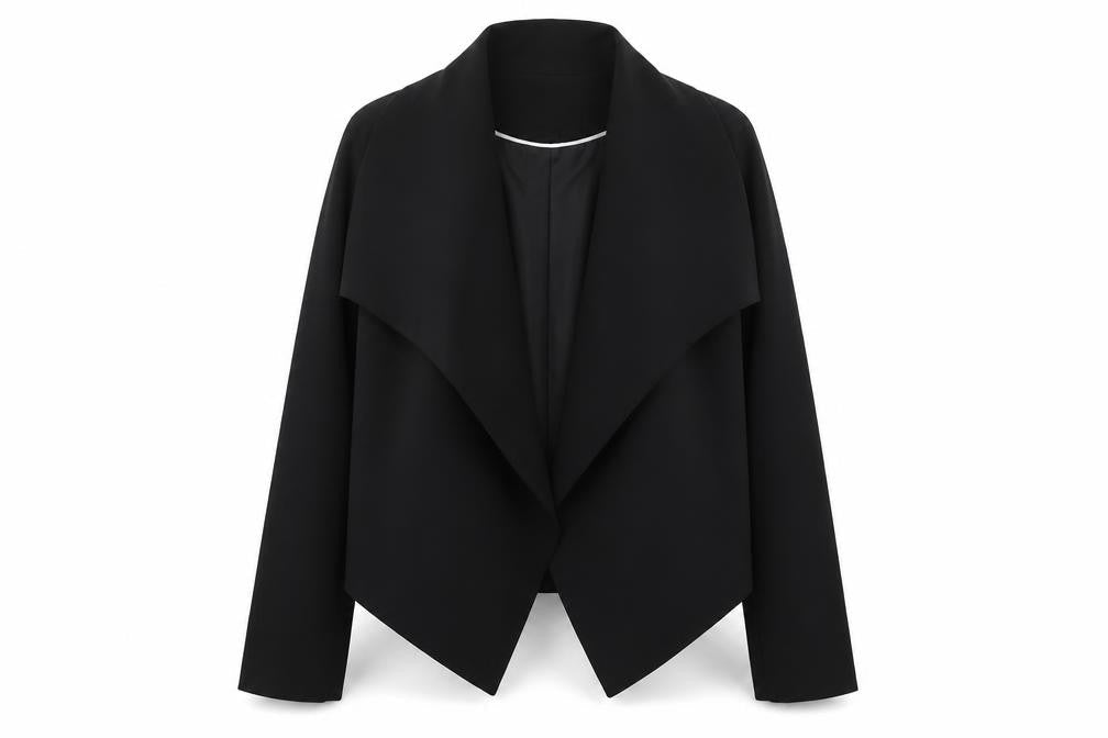 Massimo Fabbro Women Black UK 12 Waterfall Blazer Jacket