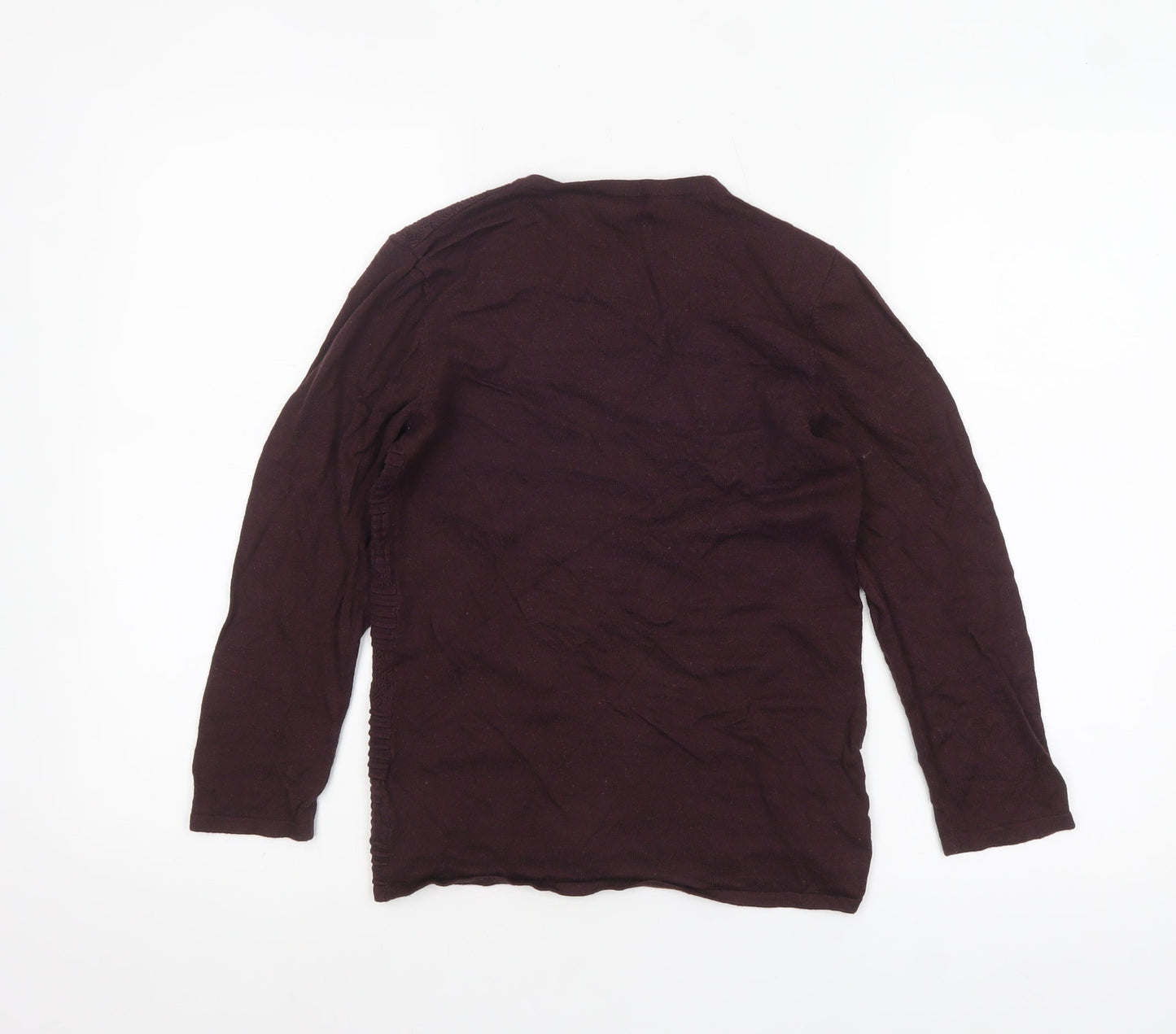 Warehouse Women Purple Size 6 Crew Neck Knit Pullover Jumper