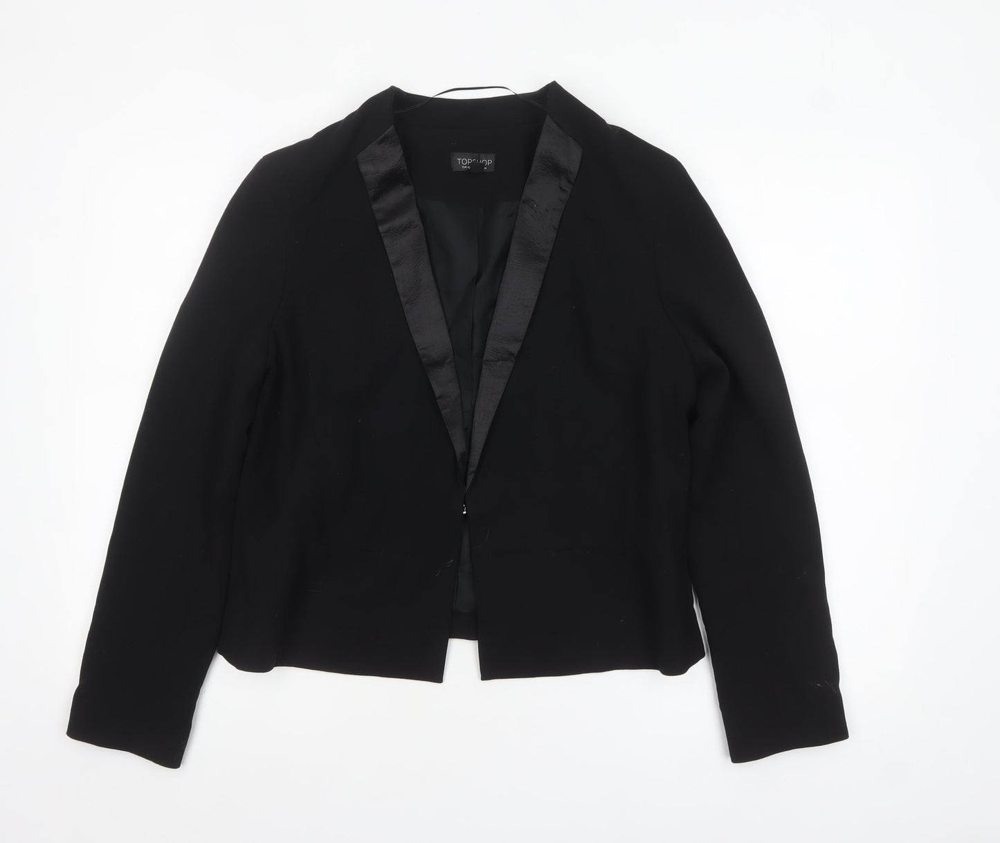 Topshop Women's Black Size 14 Tuxedo Blazer Jacket