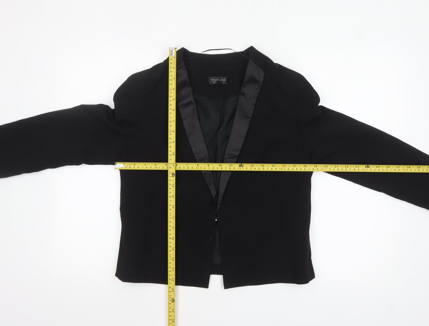 Topshop Women's Black Size 14 Tuxedo Blazer Jacket