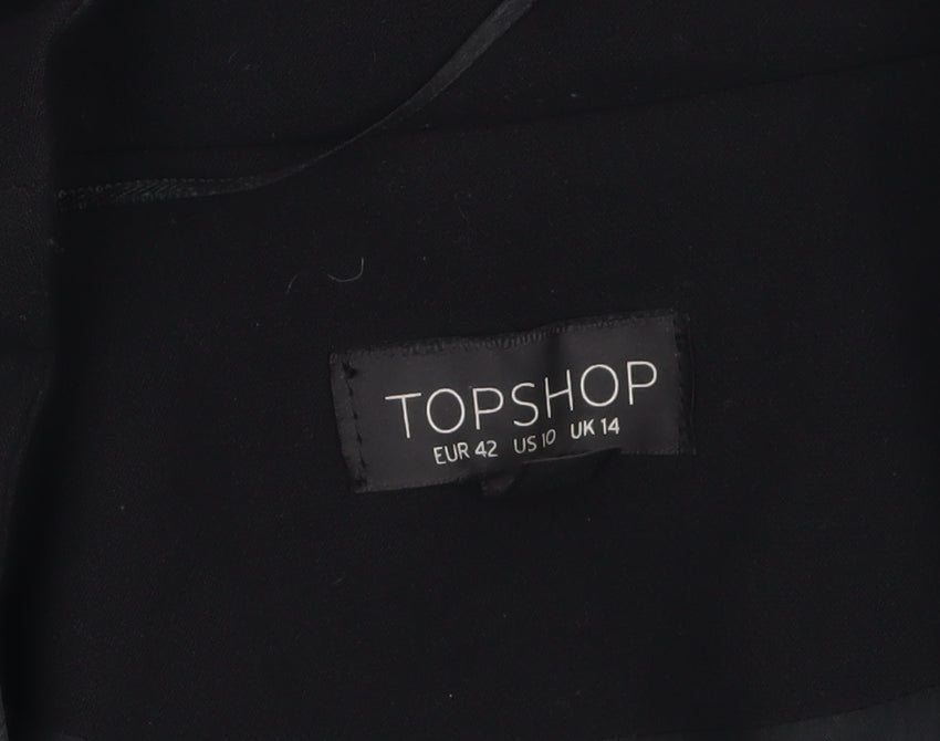 Topshop Women's Black Size 14 Tuxedo Blazer Jacket