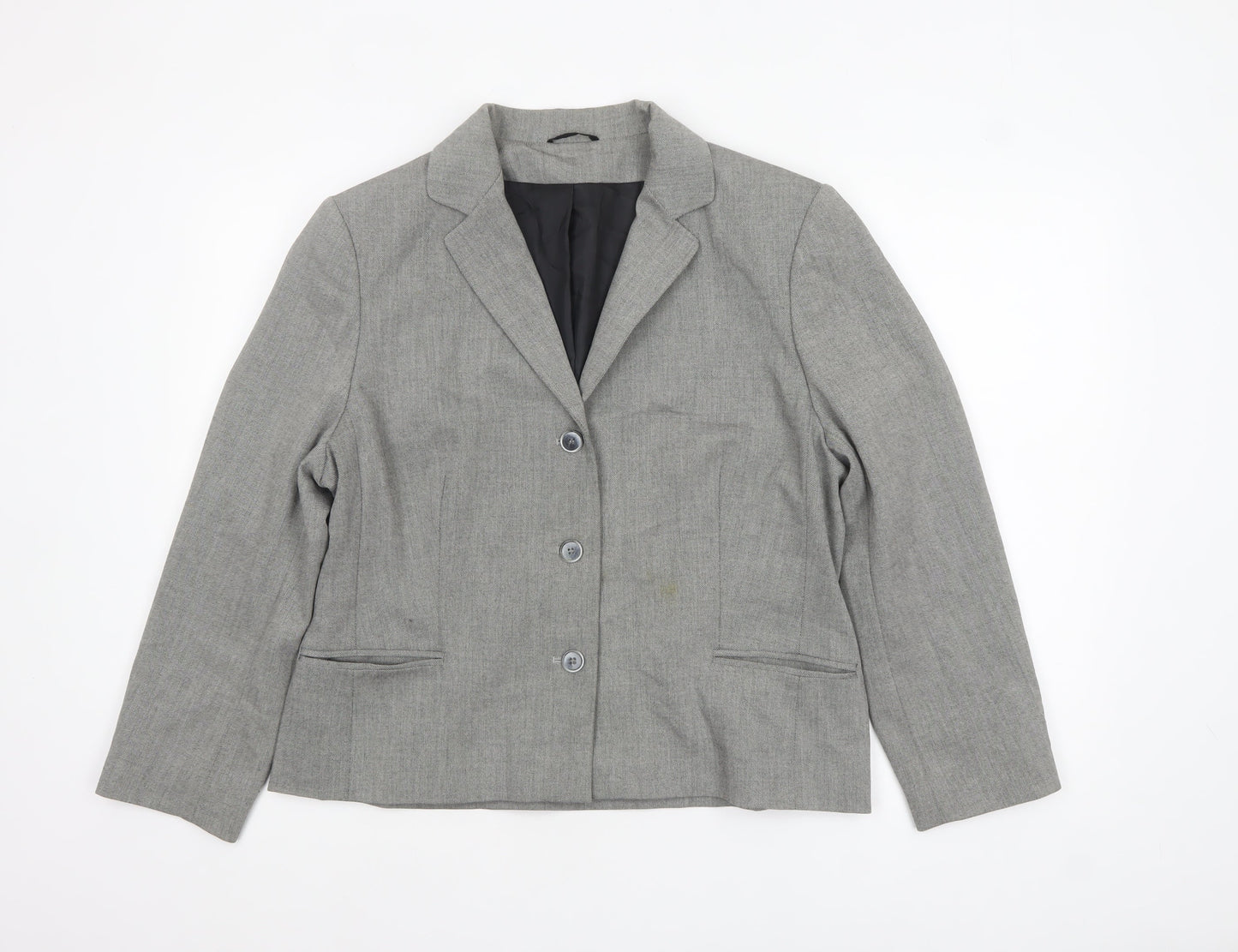 Principles Women Grey Regular Fit Single-Breasted Suit Jacket UK 18