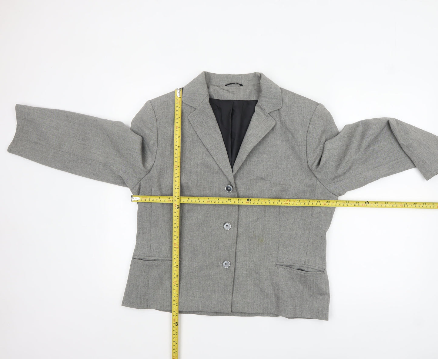 Principles Women Grey Regular Fit Single-Breasted Suit Jacket UK 18