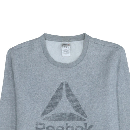 Reebok Mens Grey XL Crew Neck Pullover Sweatshirt