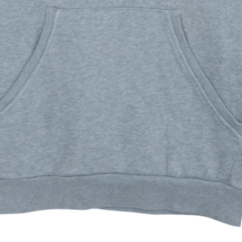 Le Coq Sportif Men's Grey Pullover Hoodie L Classic Logo Cotton Blend