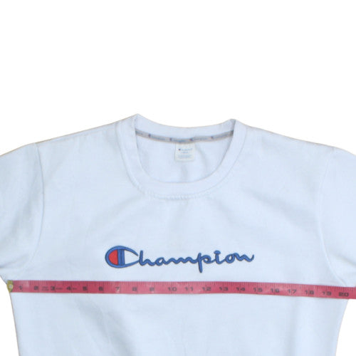 Champion Men's White Large Crew Neck Pullover Sweatshirt