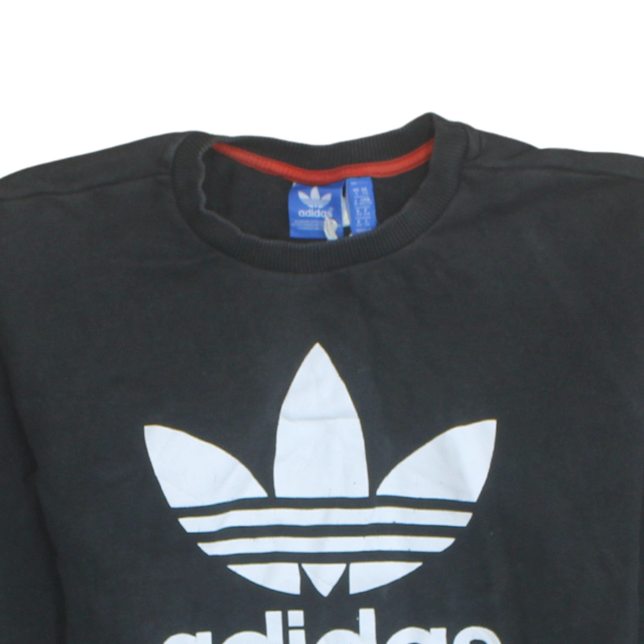 Adidas Originals Womens Black XS Sweatshirt Crew Neck Logo Pullover
