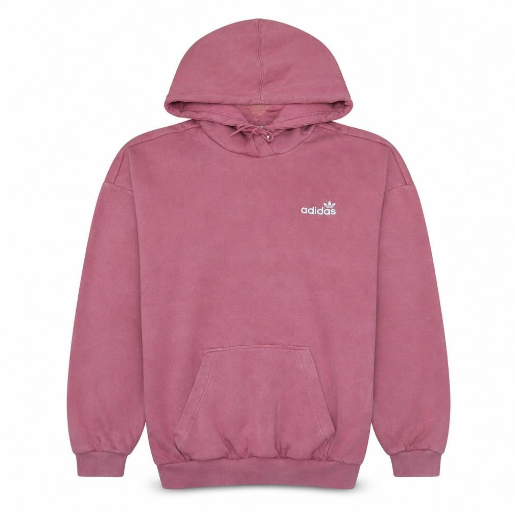 Adidas Womens Pink Pullover Hoodie XS Cotton Casual Logo Sweatshirt