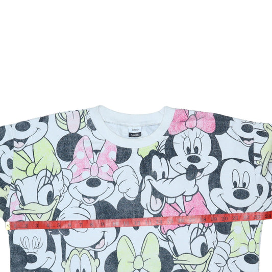 Disney at George Women White Multicoloured L Sweatshirt Minnie Mouse Print