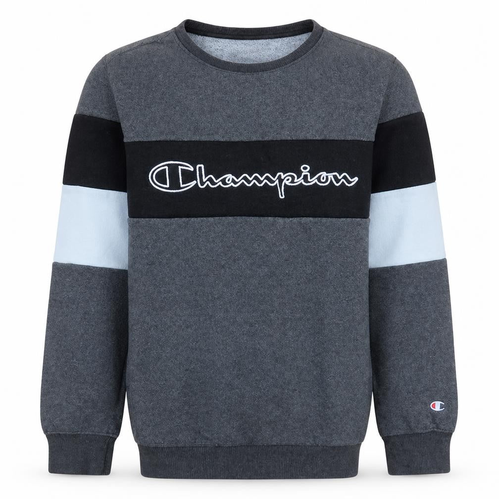 Champion Boys Grey Colourblock Pullover Sweatshirt 11-12 Years