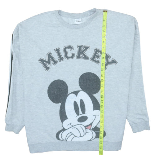 Disney Women's Grey Mickey Mouse Pullover Sweatshirt Size 20