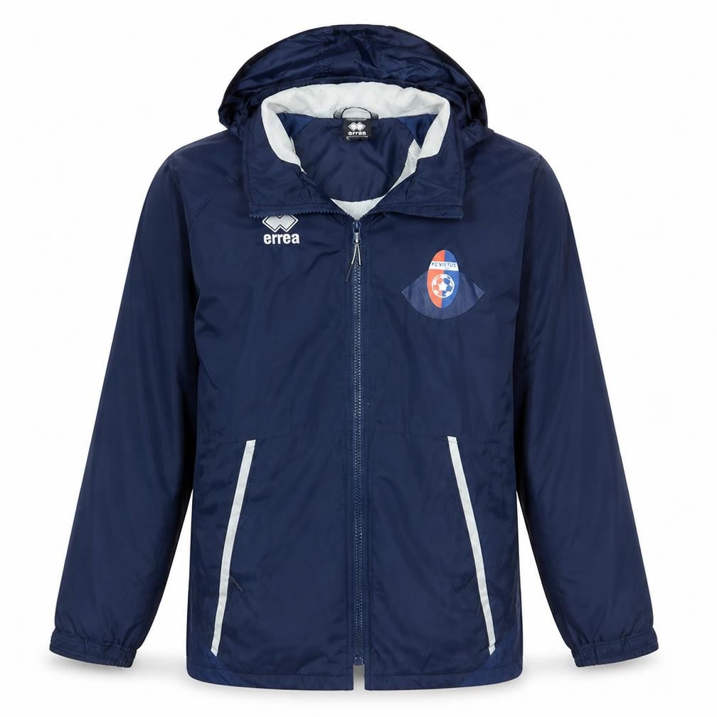 Errea Men's Blue XS Hooded Lined Water Resistant Football Jacket