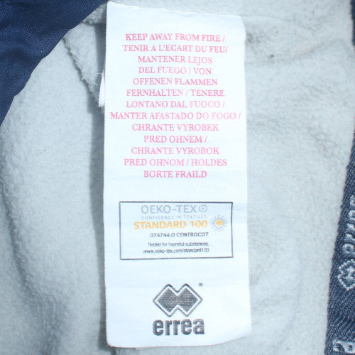 Errea Men's Blue XS Hooded Lined Water Resistant Football Jacket