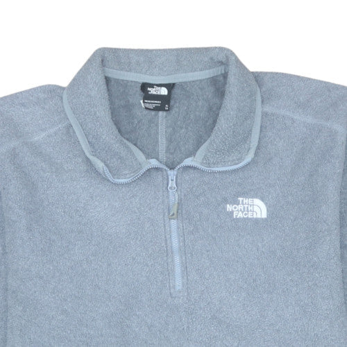 The North Face Men's Grey Fleece 1/4 Zip Pullover Sweatshirt M